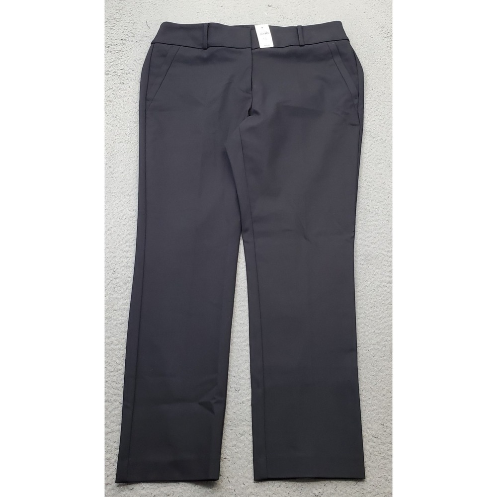 LOFT Outlet Dress Pants Womens 10 Black Straight Leg Career Slash Pocket